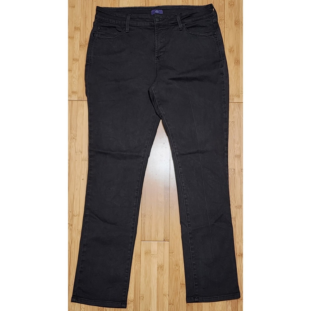 NYDJ Jade Skinny Jean Womens 12 Legging High Rise Gunmetal Gray Stretch Slimming